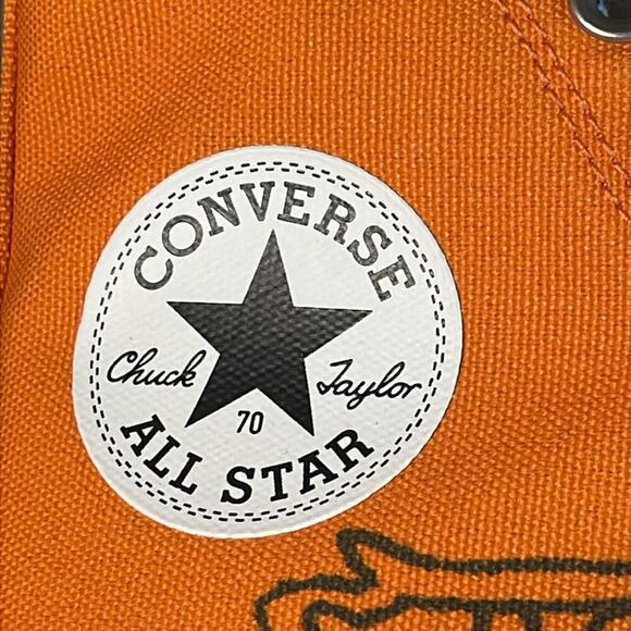 NWOT. Converrse All Star Orange Lace-up Sneakers. 6.5 - Picture 3 of 8